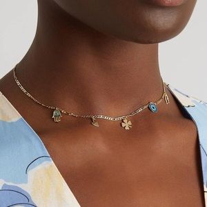 Brand new Jenny Bird 14k gold dipped Fortuna choker Summer collection 2021